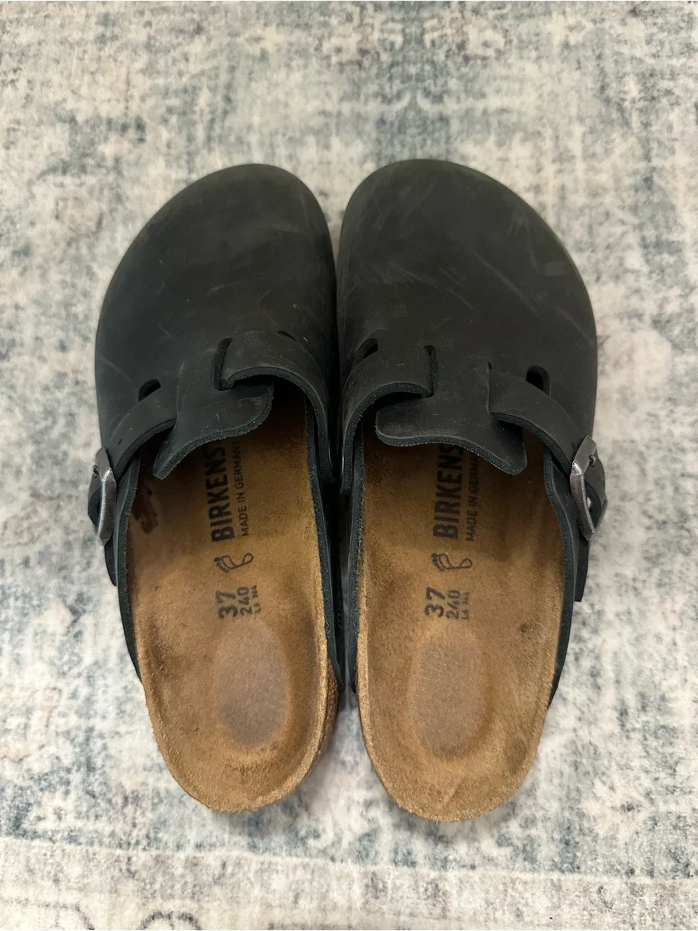 Birkenstocks Black Leather Clog with Buckle - Picture 2 of 4